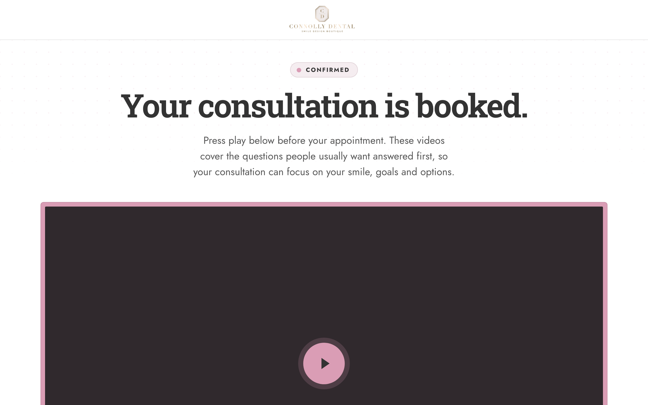 Confirmation page preview