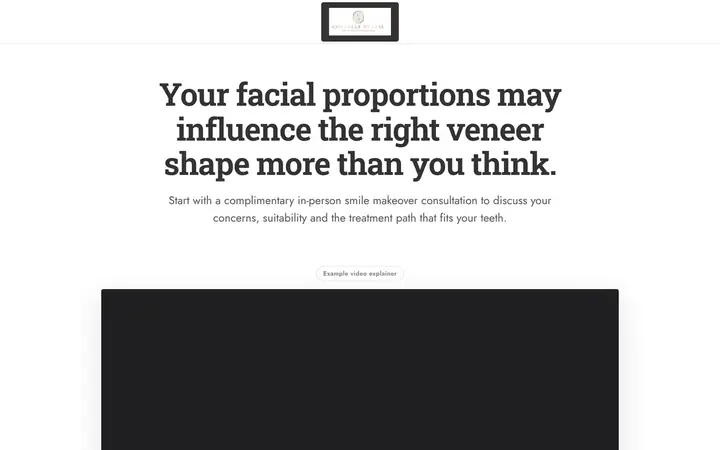 Landing page preview for Connolly Dental Boutique
